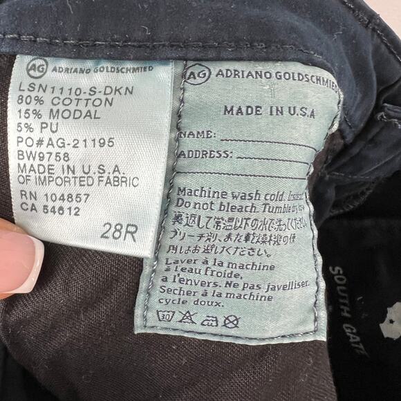 AG Adriano Goldschmied Blue Dark Wash The Stilt Cigarette Leg Jeans Size 28 - Picture 8 of 8